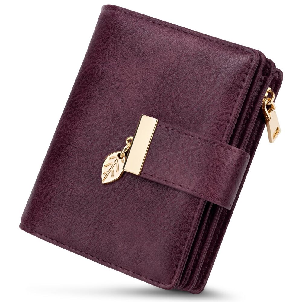 9575 Leather Wallet RFID Blocking Bifold with Zipper Pocket & ID Window
